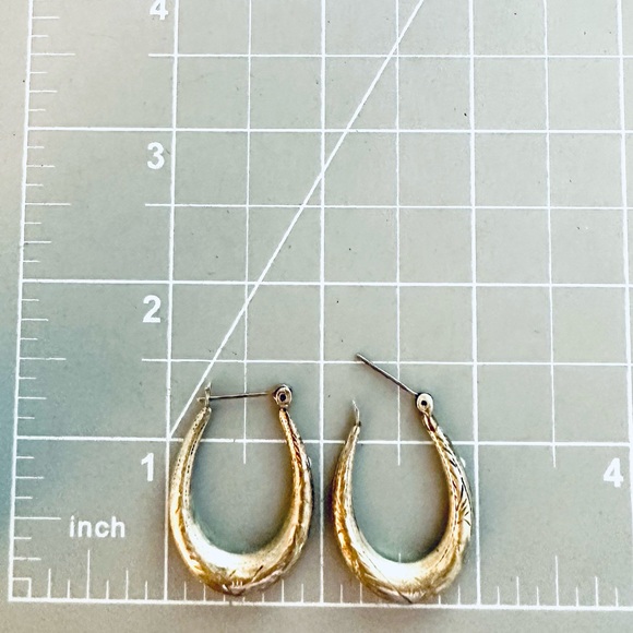 Vintage Silver Hoop Earrings - Picture 3 of 14